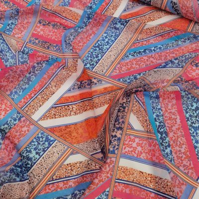 Šatovka bavlněný voál vzor patchwork