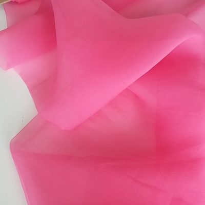 Exkluzivní hedvábná organza růžová