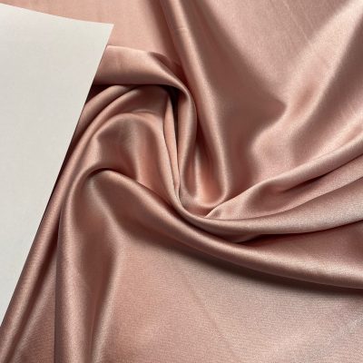 Exkluzivní hedvábný satén Max Mara růžový s elastanem