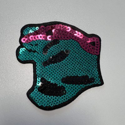 Exkluzivní oděvní aplikace z flitrů Lion